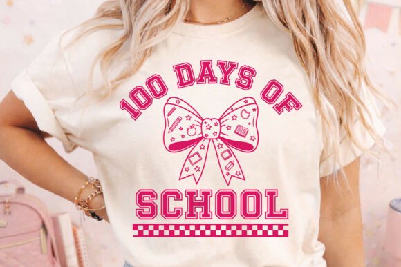 100 Days Bow SVG: Graphics for T-Shirt Designs