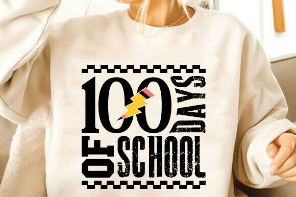 100 Days Graphics: School PNG & SVG for T-Shirt Designs