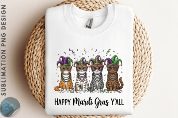 Happy Mardi Gras Cat: Graphics & Illustrations Review