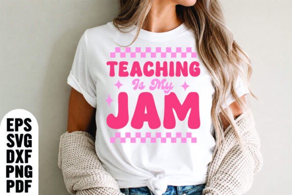 Retro Teacher SVG for T-Shirt Designs & Graphics