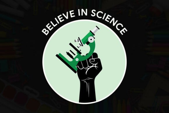 Review: Believe in Science Fist Typography Tee Design