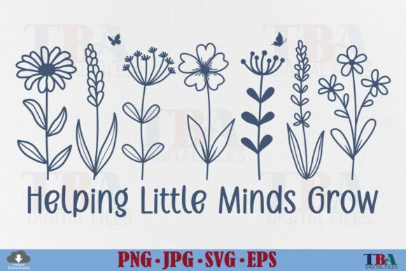 Reviewing Teacher, Helping Little Minds Grow SVG for Embroidery