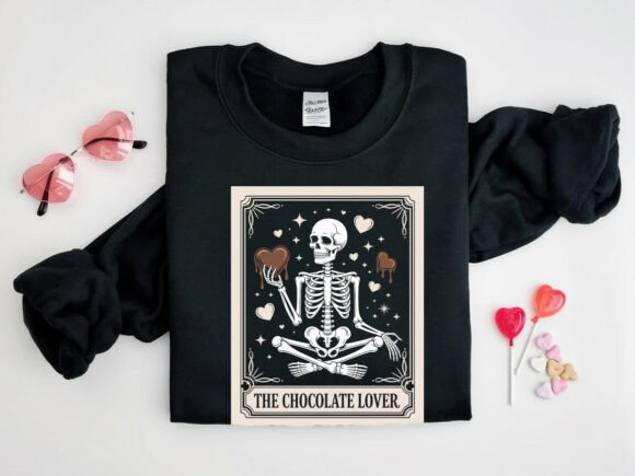 Skeleton Chocolate Lover Valentine PNG for Graphics & T-Shirt Designs