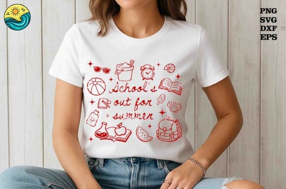 Summer Doodles SVG: Graphics for T-Shirt Designs