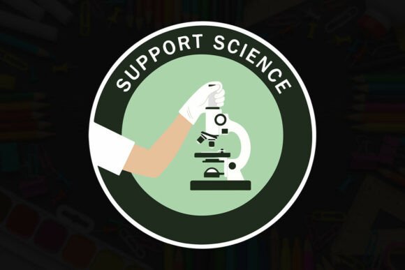 Support Science Glove Typography Design: Graphics & T-Shirt Designs