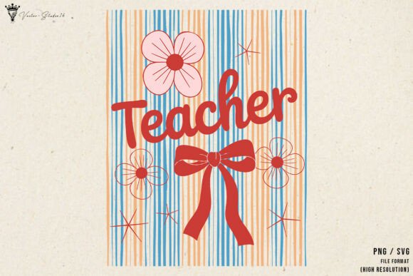 Teacher 4th of July Bow: Graphics & Illustrations