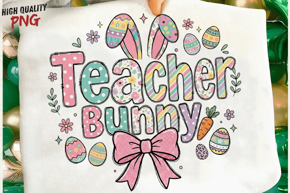 Teacher Bunny Graphics for T-Shirt Designs