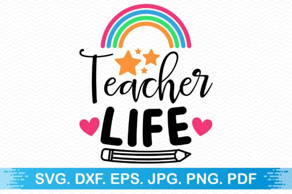 Teacher Life Clipart: Graphics for T-Shirt Designs