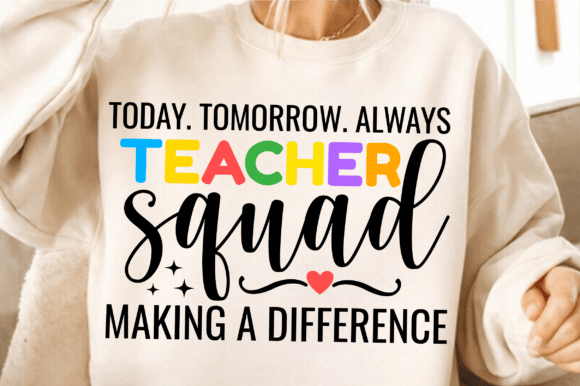 Teacher Squad SVG Graphics for T-Shirt Designs