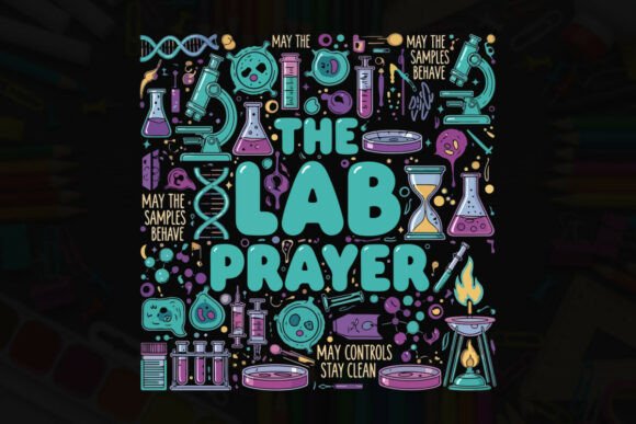 The Lab Prayer Science Typography Graphics & T-Shirt Designs