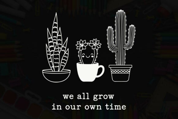 We All Grow Flower Graphics & T-Shirt Designs